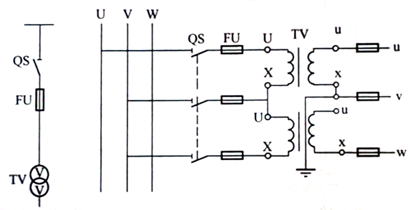 三個(gè)單相電壓互感器Y0/Y0接線 三個(gè)單相電壓互感器Y0/Y0接線