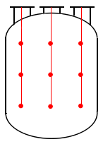 反應(yīng)器床層溫度測(cè)量帶套管多點(diǎn)熱電偶軸向安裝 反應(yīng)器床層溫度測(cè)量帶套管多點(diǎn)熱電偶軸向安裝