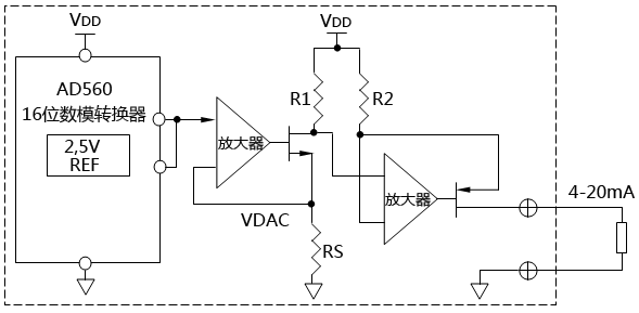 增加一級電流轉(zhuǎn)換電路，將電流源輸出改為低端輸出