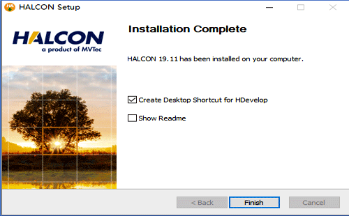 HALCON 19.11安裝完成 HALCON 19.11安裝完成